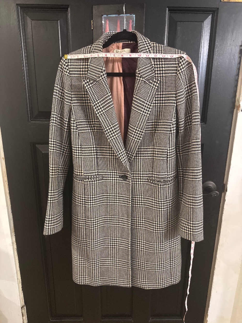Paul Smith Houndstooth wool blend coat